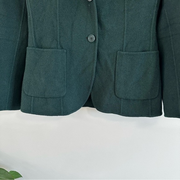 Talbots Wool Blend Green Blazer Jacket Size 10 - Picture 4 of 11